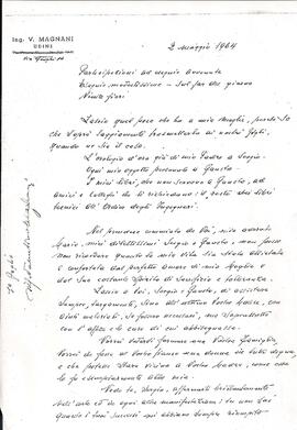 Cópia da carta/testamento do Dr. Valentino Magnani.