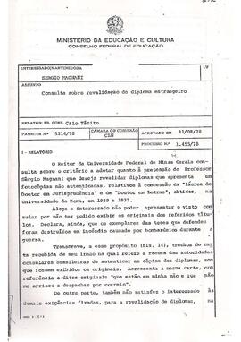 Carta dirigida ao Reitor da Universidade Federal de Minas Gerais, solicitando o incentivo II, ass...